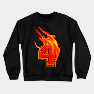 Burning Hot Sports Letter 4 Crewneck Sweatshirt